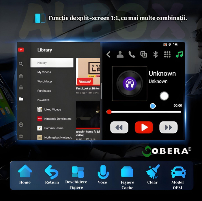 Adaptor auto Wireless CarPlay/Android Auto, AI Box Android 13 goBERA®, Procesor Octa-Core, 4GB RAM+64GB ROM, Conectivitate 4G, Pentru masini cu CarPlay cu fir din fabrica, Streaming YouTube si Netflix [3]