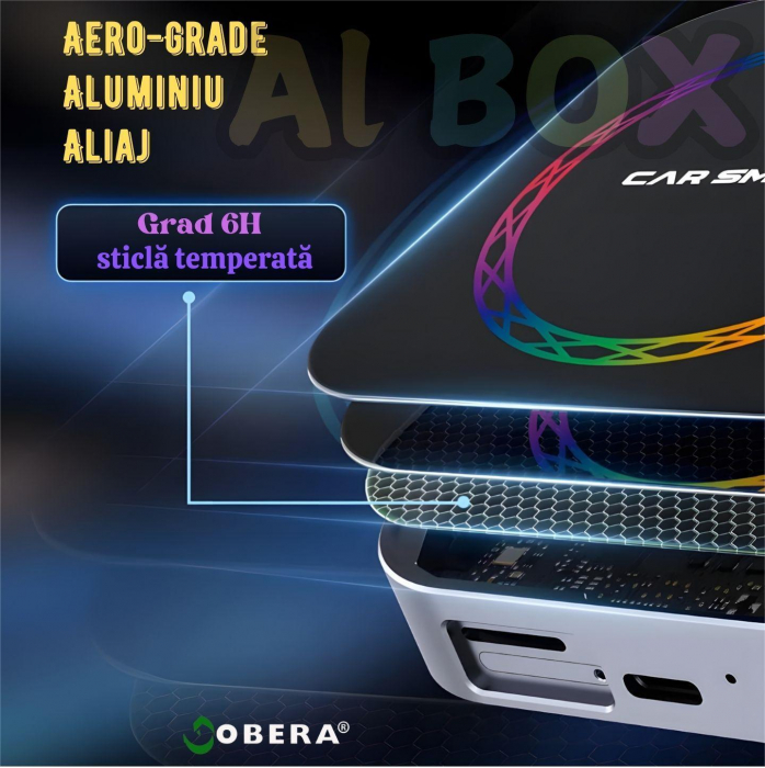 Adaptor auto Wireless CarPlay/Android Auto, AI Box Android 13 goBERA®, Procesor Octa-Core, 4GB RAM+64GB ROM, Conectivitate 4G, Pentru masini cu CarPlay cu fir din fabrica, Streaming YouTube si Netflix [7]