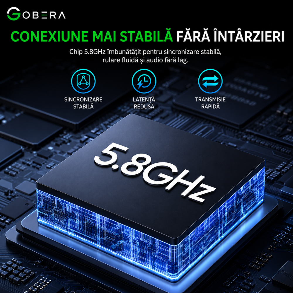 Adaptor Auto Wireless goBERA®, Pentru masini cu Carplay de fabrica prin cablu, Modul Apple CarPlay, WiFi 5Ghz, Bluetooth 5.3, Procesor AI, Compatibil IOS 10+, Conectare Automata, Plug and Play, Negru [6]
