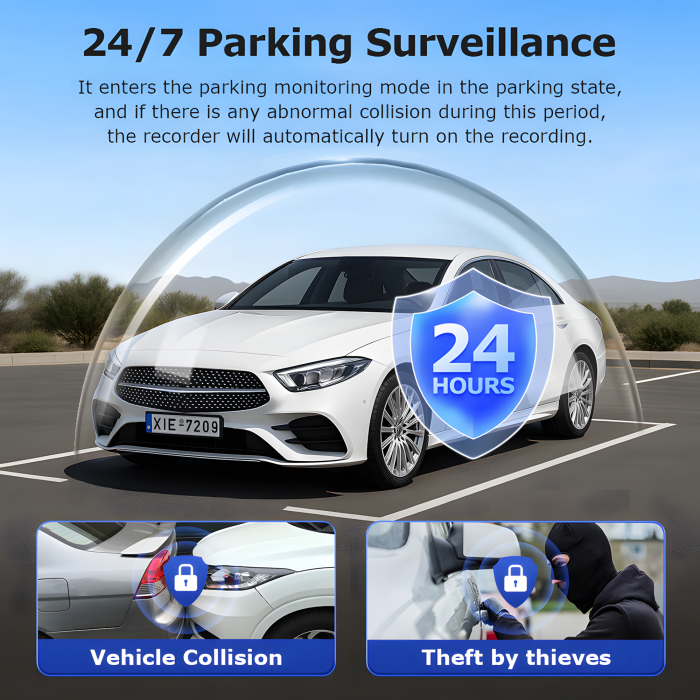 Camera auto de bord, Supraveghere parcare, 4G, GPS goBERA®, Dual Lens 3MP+3MP, Radar fata spate, OBD, Vedere nocturna, WiFi, Full HD, Monitorizare Parcare 24H, Aplicatie dedicata [7]