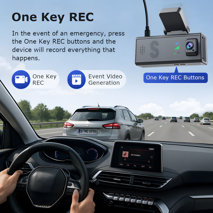 Camera auto de bord, Supraveghere parcare, 4G, GPS goBERA®, Dual Lens 3MP+3MP, Radar fata spate, OBD, Vedere nocturna, WiFi, Full HD, Monitorizare Parcare 24H, Aplicatie dedicata [4]