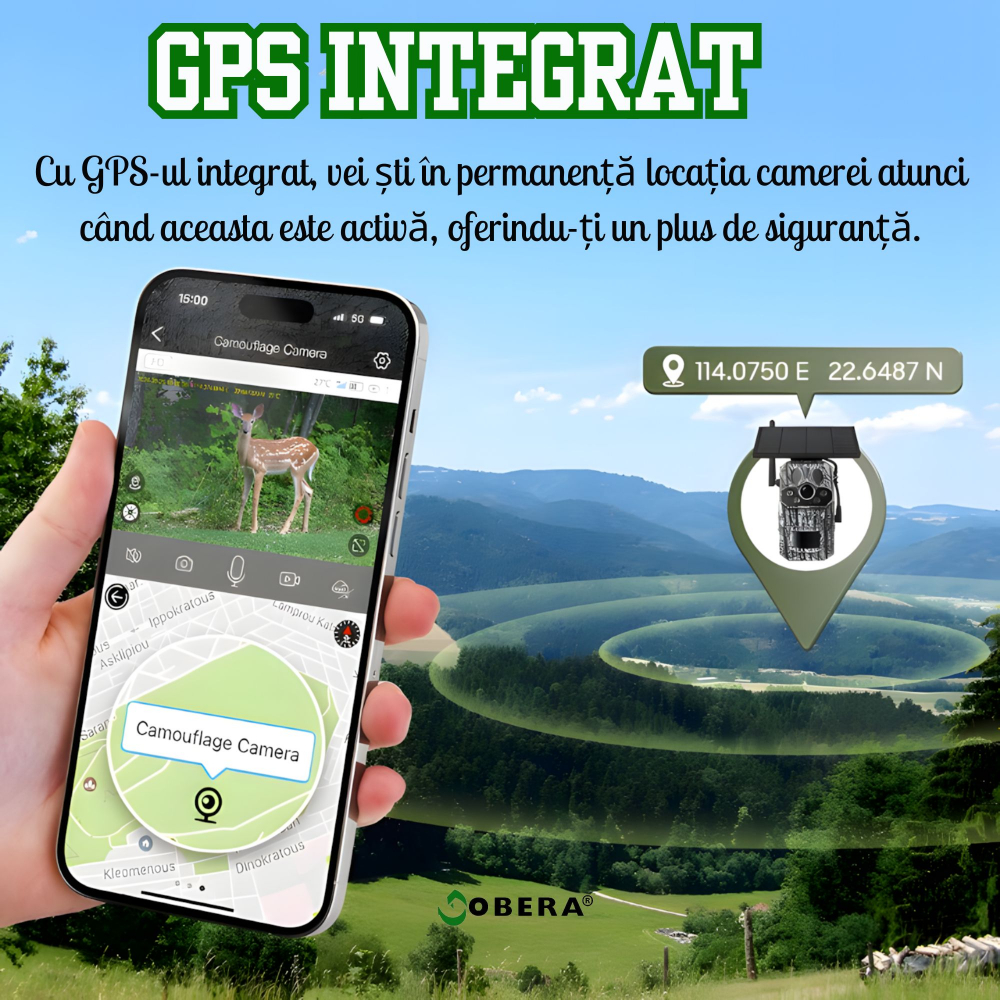 Camera de supraveghere goBERA® Solara 4G, 3MP HD, Panou Solar 6W, Baterie 7800mAh, Detectare PIR Tripla, Recunoastere Animala, Audio Bidirectional, GPS, Full Color Night Vision, Stocare TF/Cloud [3]