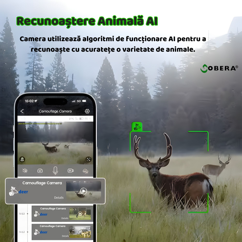 Camera de supraveghere goBERA® Solara 4G, 3MP HD, Panou Solar 6W, Baterie 7800mAh, Detectare PIR Tripla, Recunoastere Animala, Audio Bidirectional, GPS, Full Color Night Vision, Stocare TF/Cloud [8]