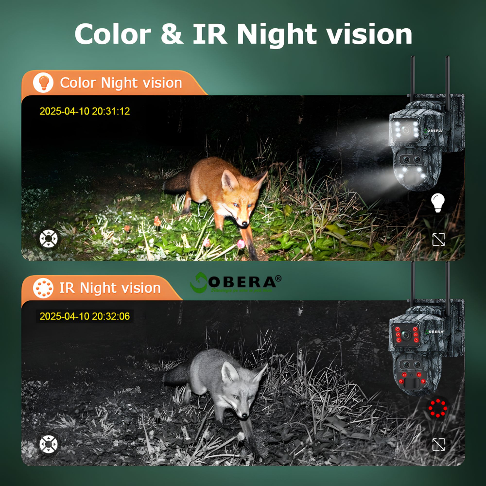 Camera supraveghere solara camuflaj, goBERA®, 6MP, 4G, zoom optic 15X, vedere nocturna color, detectie miscare PIR, audio bidirectional, control rotativ PAN-TILT, aplicatie UBOX, stocare microSD 128GB [5]