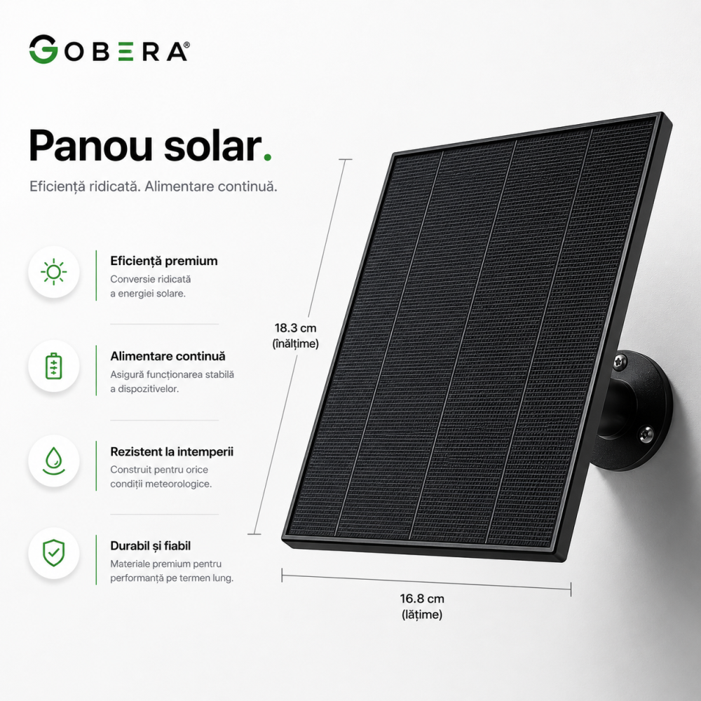 Camera Supraveghere Solara Wireless, Detectare Umana PIR, 3W Panou Solar, Baterie 5200mAh, 4G, Vedere Noapte Color, IP66,Neagra [13]