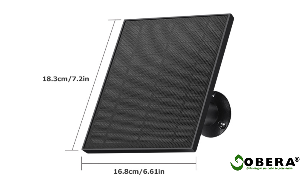 Camera Supraveghere Solara Wireless, Detectare Umana PIR, 3W Panou Solar, Baterie 5200mAh, 4G, Vedere Noapte Color, IP66,Neagra [13]