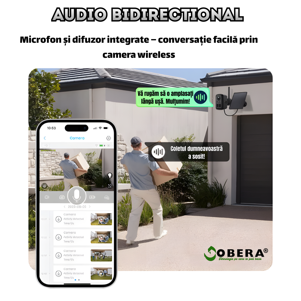 Home Hub Combo Kit + Camere Solare  3MP + 3MP, PIR, Night Vision Dual Mode, WIFI 600m, Cloud & TF Card [7]