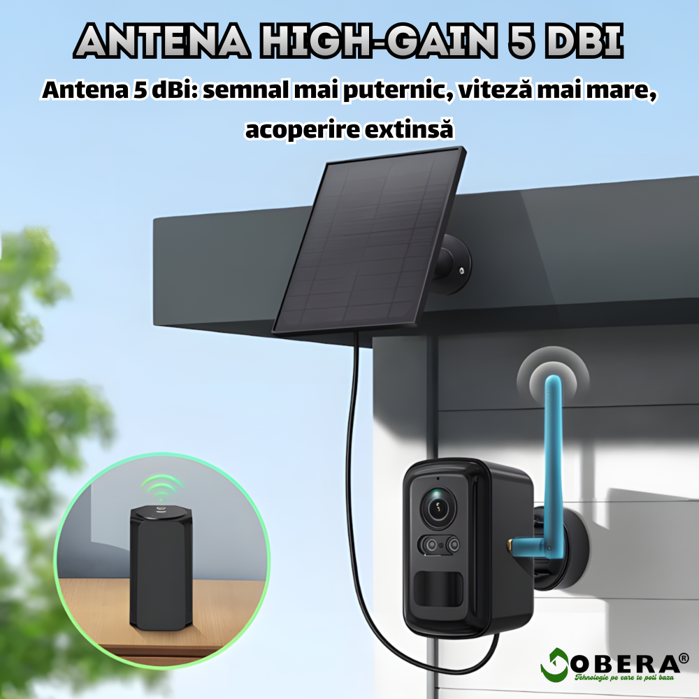 Home Hub Combo Kit + Camere Solare  3MP + 3MP, PIR, Night Vision Dual Mode, WIFI 600m, Cloud & TF Card [4]