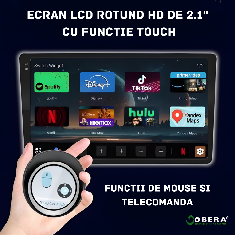 Sistem Multimedia Auto 3-în-1 cu Android 14, CarPlay Wireless, Android Auto Wireless, Touchscreen Control, HDMI pentru Ecran Extern, Procesor Qualcomm QCM6125 Octa-Core, 8GB RAM + 128GB ROM [2]