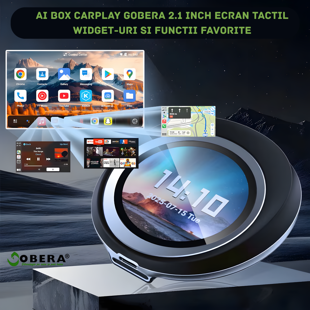 Sistem Multimedia Auto 3-în-1 cu Android 14, CarPlay Wireless, Android Auto Wireless, Touchscreen Control, HDMI pentru Ecran Extern, Procesor Qualcomm QCM6125 Octa-Core, 8GB RAM + 128GB ROM [5]