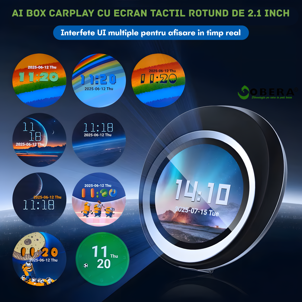 Sistem Multimedia Auto 3-în-1 cu Android 14, CarPlay Wireless, Android Auto Wireless, Touchscreen Control, HDMI pentru Ecran Extern, Procesor Qualcomm QCM6125 Octa-Core, 8GB RAM + 128GB ROM [11]