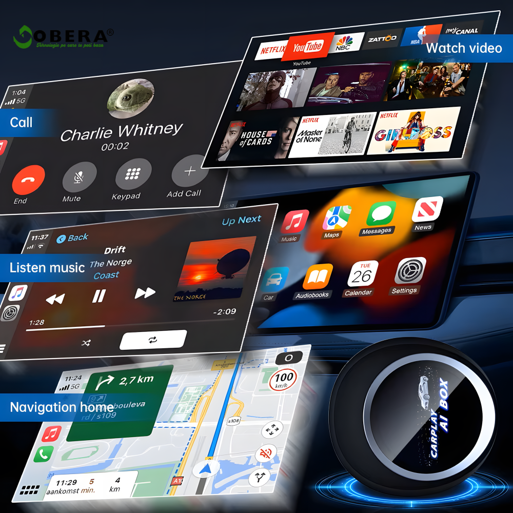 Sistem Multimedia Auto 3-în-1 cu Android 14, CarPlay Wireless, Android Auto Wireless, Touchscreen Control, HDMI pentru Ecran Extern, Procesor Qualcomm QCM6125 Octa-Core, 8GB RAM + 128GB ROM [3]