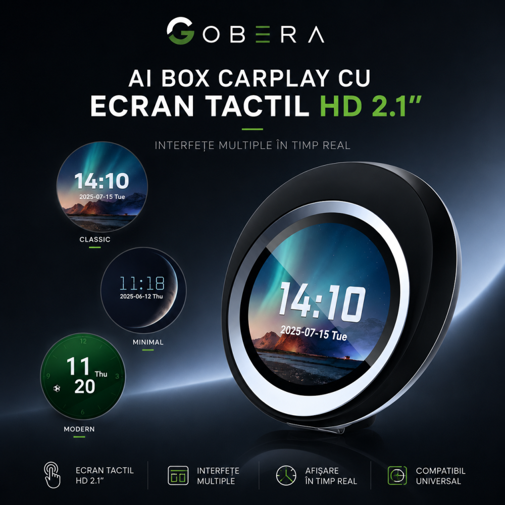 Sistem Multimedia Auto 3-în-1 cu Android 14, CarPlay Wireless, Android Auto Wireless, Touchscreen Control, HDMI pentru Ecran Extern, Procesor Qualcomm QCM6125 Octa-Core, 8GB RAM + 128GB ROM [7]