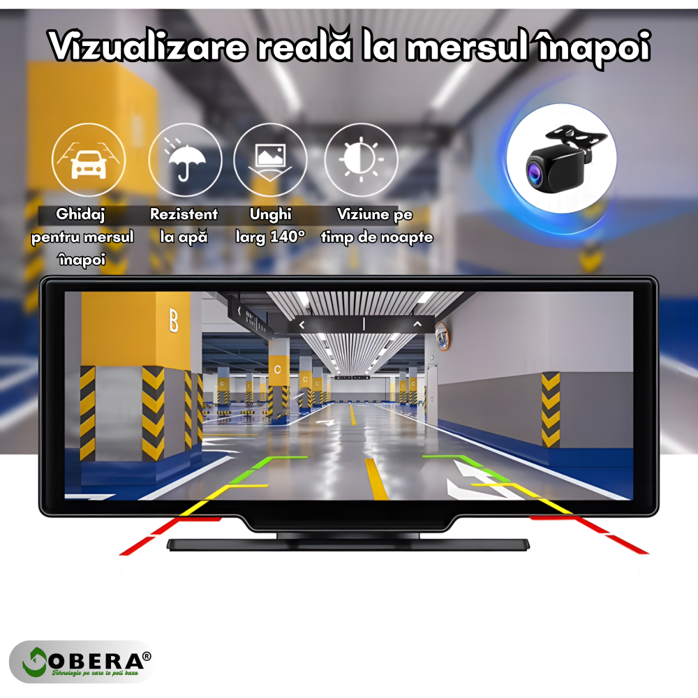 Sistem navigatie auto 10.26 inch goBERA®, Conexiune 4G, Android 13, ADAS, 8-Core, 4 GB RAM+64 GB ROM, Carplay & Android auto, Bluetooth 5.1, Wi-Fi, Camera dubla, 1080P/1080P, Ecran IPS HD full-touch, [8]