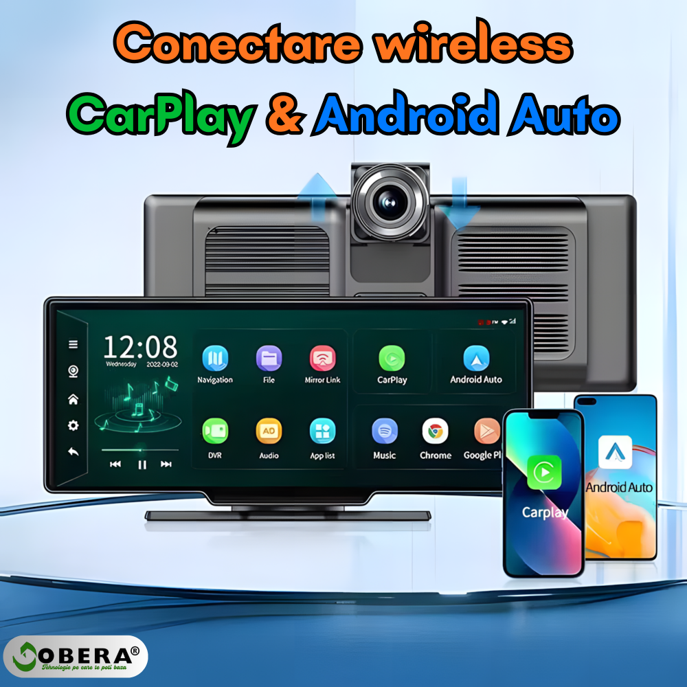 Sistem navigatie auto 10.26 inch goBERA®, Conexiune 4G, Android 13, ADAS, 8-Core, 4 GB RAM+64 GB ROM, Carplay & Android auto, Bluetooth 5.1, Wi-Fi, Camera dubla, 1080P/1080P, Ecran IPS HD full-touch, [3]