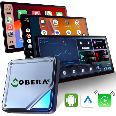 Smart Auto & Conectivitate - Adaptor AI Box pentru BMW, goBERA®, Android 13, Snapdragon QCM6125, 8GB RAM + 128GB ROM, Wi-Fi Dual 2.4/5GHz, Bluetooth 5.2, Split-Screen 5:5/3:7, GPS+GLONASS+Beidou, Aplicatii Multimedia, Plug & Play