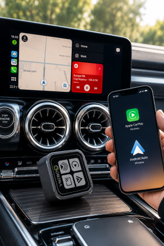 Adaptoare wireless CarPlay și Android Auto goBERA