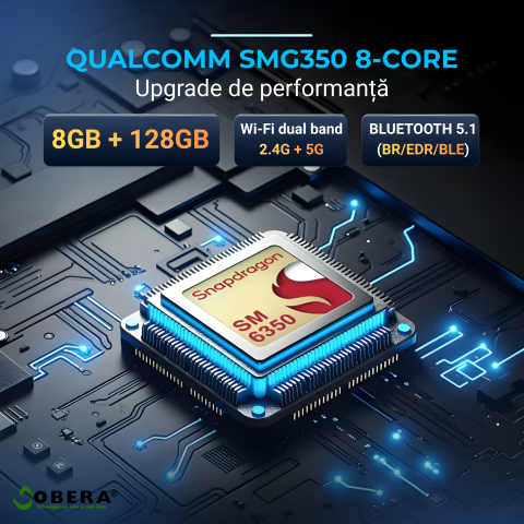 Adaptor Wireless CarPlay & Android Auto goBERA® AI Box cu Android 15, 8GB RAM + 128GB Stocare, Procesor Qualcomm Octa-Core 6350, Slot 4G SIM, Redare 4K, Ambient Light 7 Culori, Plug & Play [3]