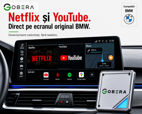 AI Box BMW goBERA® – Android 13 cu Netflix, YouTube, Waze și Google Maps pe ecranul original BMW, Snapdragon QCM6125, 8GB RAM, 128GB [4]