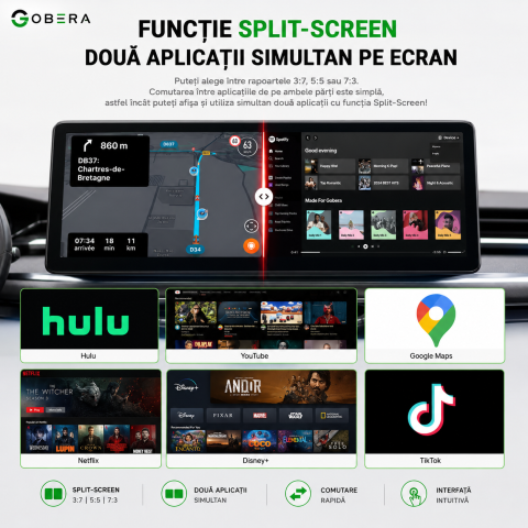 AI Box BMW goBERA® – Android 13 cu Netflix, YouTube, Waze și Google Maps pe ecranul original BMW, Snapdragon QCM6125, 8GB RAM, 128GB [9]