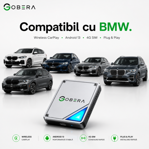 AI Box BMW goBERA® – Android 13 cu Netflix, YouTube, Waze și Google Maps pe ecranul original BMW, Snapdragon QCM6125, 8GB RAM, 128GB [8]