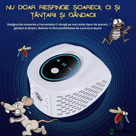 Aparat profesional cu ultrasunete goBERA®, Anti rozatoare, Anti sobolani, Anti insecte, Acoperire 360°, Functioneaza la frecvente intre 25k-65kHz,3 niveluri de intensitate, Ajungand pana la 300m², Sig [6]