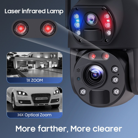 Camera 4G Solară goBERA®, 10MP (5MP + 5MP), Zoom Optic 36X, AOV 24/7, Panou Solar 14W, Baterie 20800mAh, AI Tracking, IP66 [6]