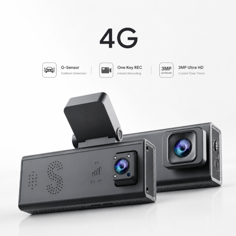 Tehnologie Auto Inteligentă - Camera auto de bord, Supraveghere parcare, 4G, GPS goBERA®, Dual Lens 3MP+3MP, Radar fata spate, OBD, Vedere nocturna, WiFi, Full HD, Monitorizare Parcare 24H, Aplicatie dedicata