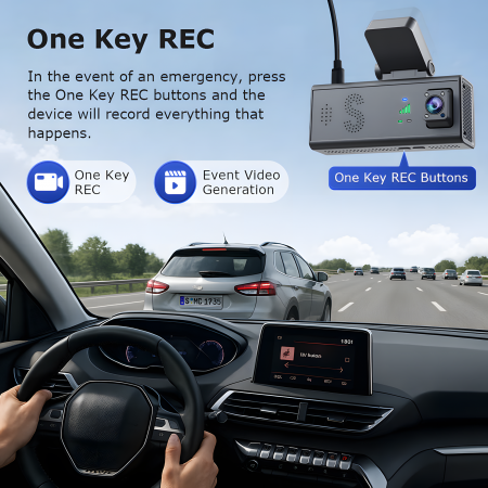 Camera auto de bord, Supraveghere parcare, 4G, GPS goBERA®, Dual Lens 3MP+3MP, Radar fata spate, OBD, Vedere nocturna, WiFi, Full HD, Monitorizare Parcare 24H, Aplicatie dedicata [3]