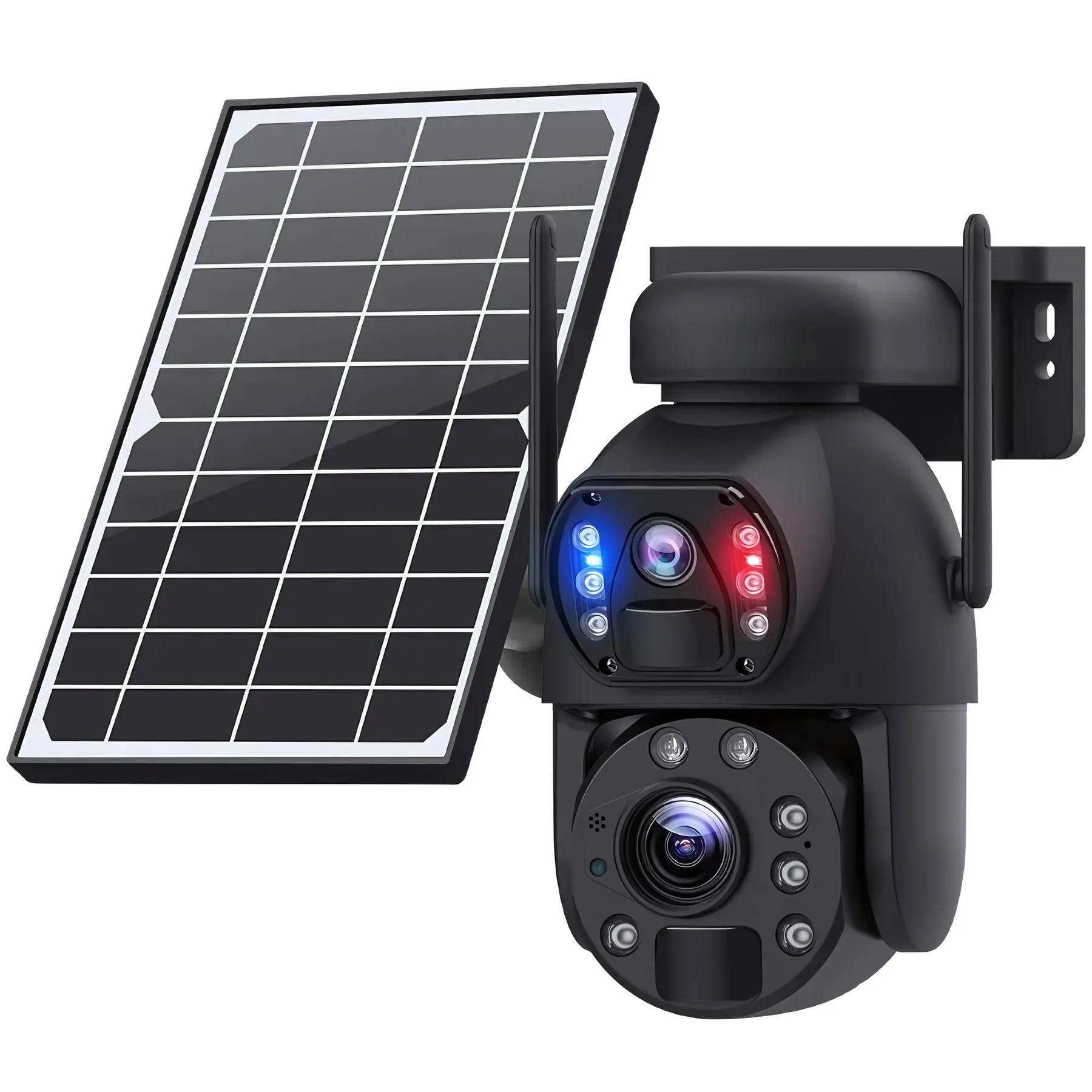 Camere de supraveghere 4G cu panou solar - Camera de supraveghere 4G goBERA® cu Cartela SIM, Panou Solar 6W, Zoom Optic 20X, Lentile Duale, Auto Tracking, PTZ 355°, 6MP (3MP+3MP), Baterie 12000 mAh