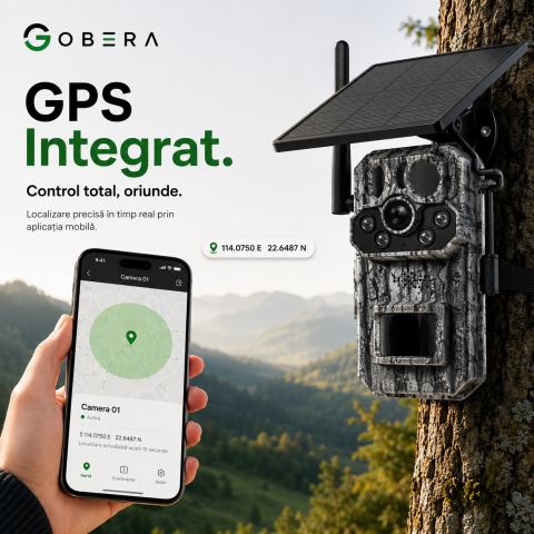 Camera de supraveghere goBERA® Solara 4G, 3MP HD, Panou Solar 6W, Baterie 7800mAh, Detectare PIR Tripla, Recunoastere Animala, Audio Bidirectional, GPS, Full Color Night Vision, Stocare TF/Cloud [2]