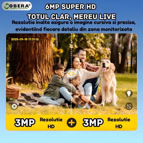 Camera de Supraveghere Solara 6MP goBERA®️, Zoom Optic 20X, Dual Lens, 4G SIM, PTZ 355°/90°, Panou Solar 6W, Baterie 10050mAh, Viziune Nocturna Color + IR, Audio Bidirectional, Tracking Uman, IP66, Cl [1]