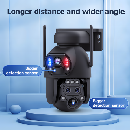 Camera de Supraveghere Solara cu 3 Lentile goBERA®️, Zoom Hibrid 15X, 4G, Panou Solar 6W, Baterie 12000mAh, IR + LED, Viziune Nocturna Color, PTZ 350°/90°, Detectare Umana si Tracking, Audio Bidirecti [3]