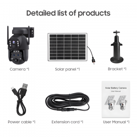 Camera de Supraveghere Solara cu 3 Lentile goBERA®️, Zoom Hibrid 15X, 4G, Panou Solar 6W, Baterie 12000mAh, IR + LED, Viziune Nocturna Color, PTZ 350°/90°, Detectare Umana si Tracking, Audio Bidirecti [11]