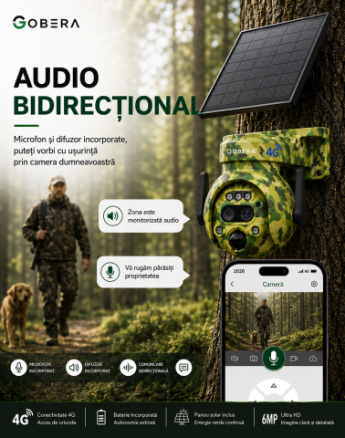 Cameră Supraveghere PTZ Camuflaj 4G cu Panou Solar, 6MP, Zoom Optic 12X, Detectare PIR, Vedere Noapte, Control din Telefon, IP65 [4]