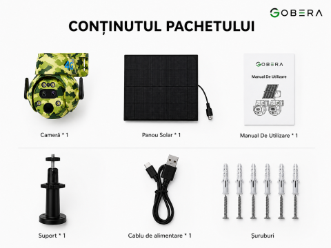 Cameră Supraveghere PTZ Camuflaj 4G cu Panou Solar, 6MP, Zoom Optic 12X, Detectare PIR, Vedere Noapte, Control din Telefon, IP65 [8]