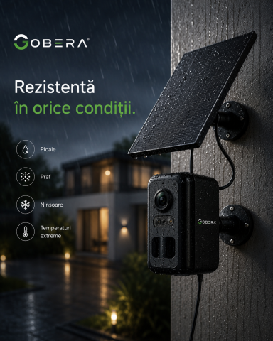 Camera Supraveghere Solara Wireless, Detectare Umana PIR, 3W Panou Solar, Baterie 5200mAh, 4G, Vedere Noapte Color, IP66,Neagra [9]