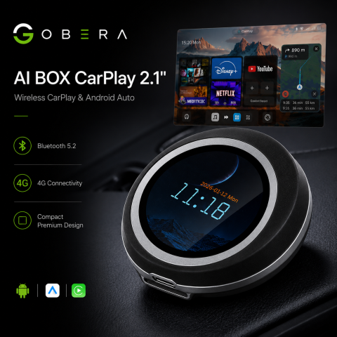 Sistem Multimedia Auto 3-în-1 cu Android 14, CarPlay Wireless, Android Auto Wireless, Touchscreen Control, HDMI pentru Ecran Extern, Procesor Qualcomm QCM6125 Octa-Core, 8GB RAM + 128GB ROM [9]