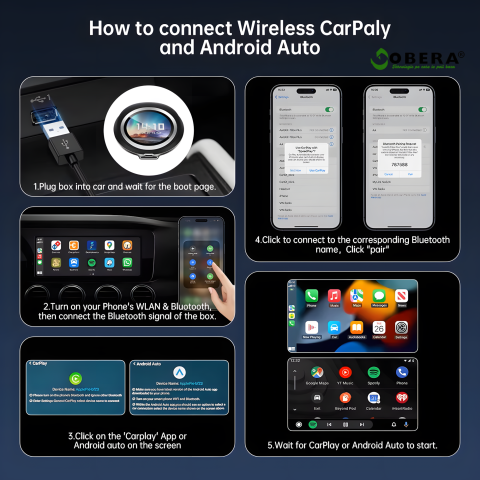 Sistem Multimedia Auto 3-în-1 cu Android 14, CarPlay Wireless, Android Auto Wireless, Touchscreen Control, HDMI pentru Ecran Extern, Procesor Qualcomm QCM6125 Octa-Core, 8GB RAM + 128GB ROM [5]