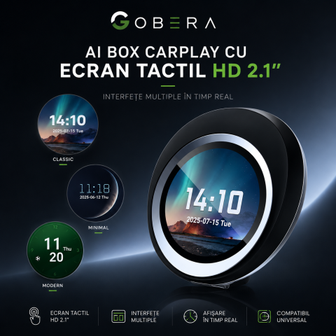 Sistem Multimedia Auto 3-în-1 cu Android 14, CarPlay Wireless, Android Auto Wireless, Touchscreen Control, HDMI pentru Ecran Extern, Procesor Qualcomm QCM6125 Octa-Core, 8GB RAM + 128GB ROM [6]