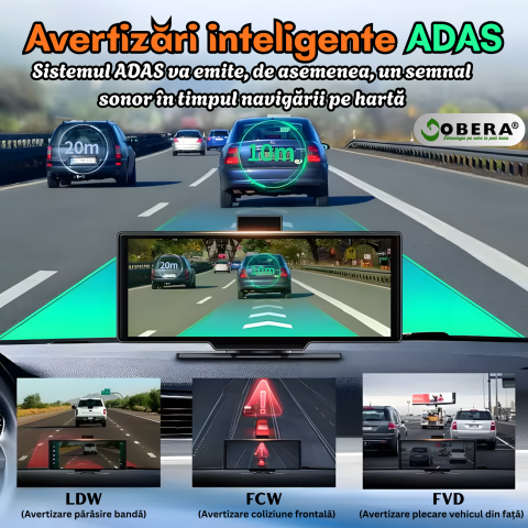 Sistem navigatie auto 10.26 inch goBERA®, Conexiune 4G, Android 13, ADAS, 8-Core, 4 GB RAM+64 GB ROM, Carplay & Android auto, Bluetooth 5.1, Wi-Fi, Camera dubla, 1080P/1080P, Ecran IPS HD full-touch, [3]