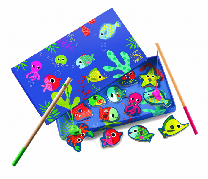 Joc de pescuit magnetic pesti colorati Djeco [2]