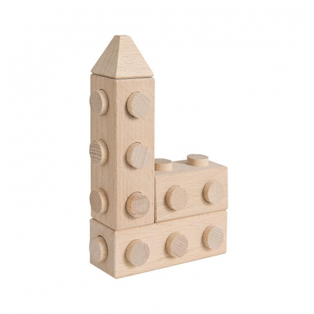 Set cuburi de constructie din lemn Architect XL, +1 an, Matador [3]