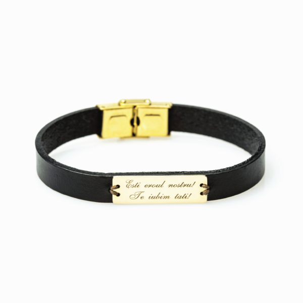 Bratara barbati  personalizata  tablita aur 14k [4]