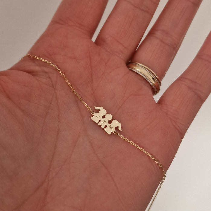 Bratara 3 membri, aur 14k personalizata [4]