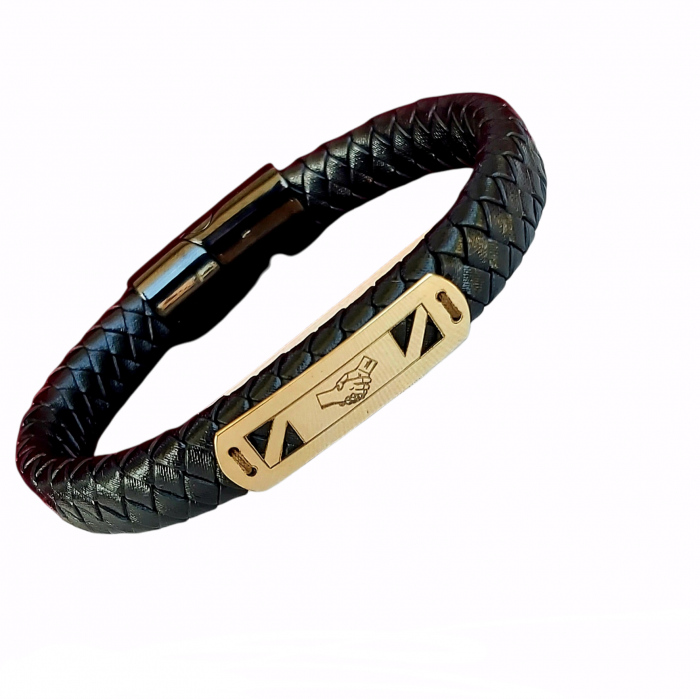 Bratara barbateasca  cu tablita  aur 14k personalizata [7]