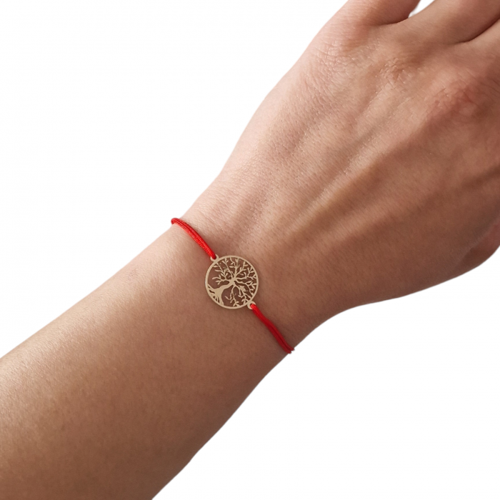 Bratara  snur si  copacul vietii aur 14 k [5]