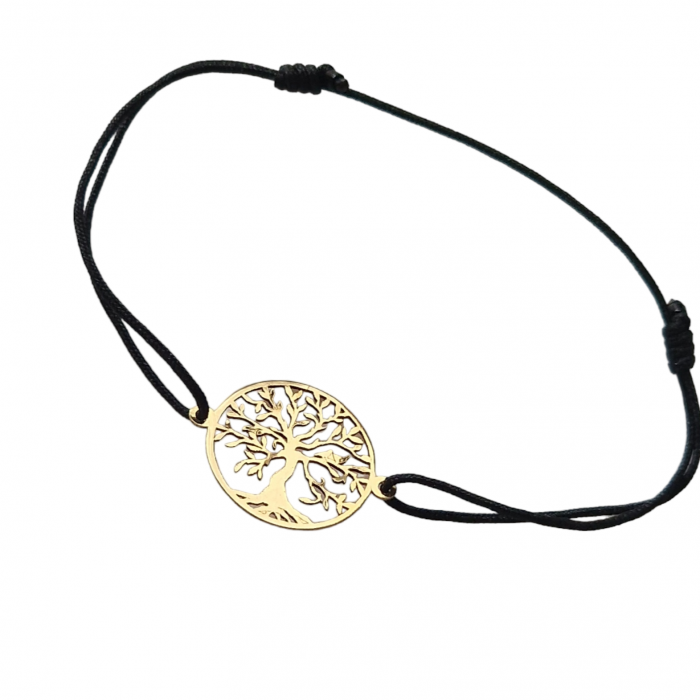 Bratara  snur si  copacul vietii aur 14 k [4]