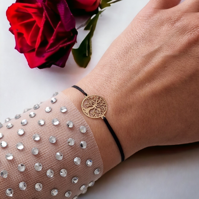 Bratara  snur si  copacul vietii aur 14 k [3]