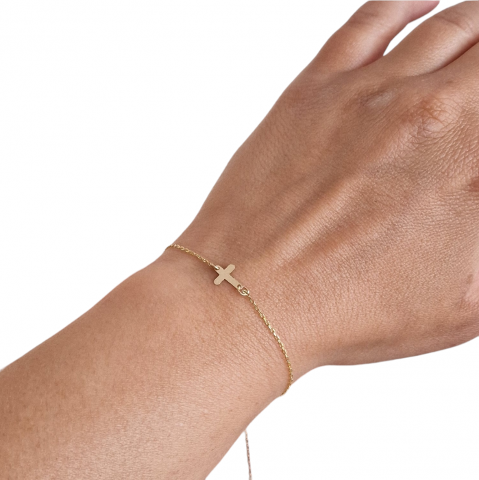 Bratara cruciulita aur 14k [4]
